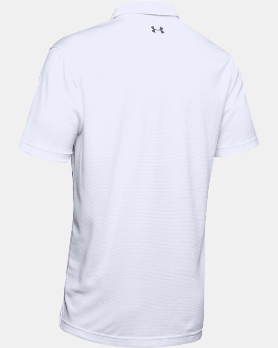 男士UA Tech™ Polo衫 in White image number 5